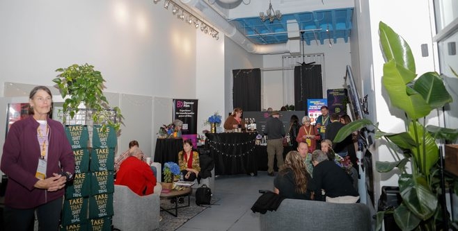 Denver Film Festival attendees at a community gathering